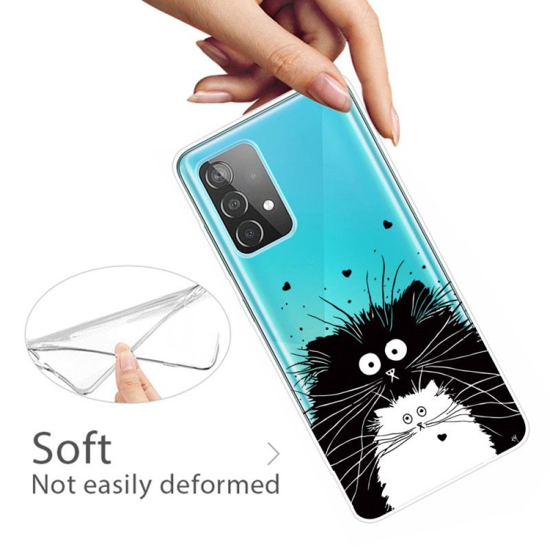 Hoesje voor Samsung Galaxy A72 4G / A72 5G Let Op De Katten