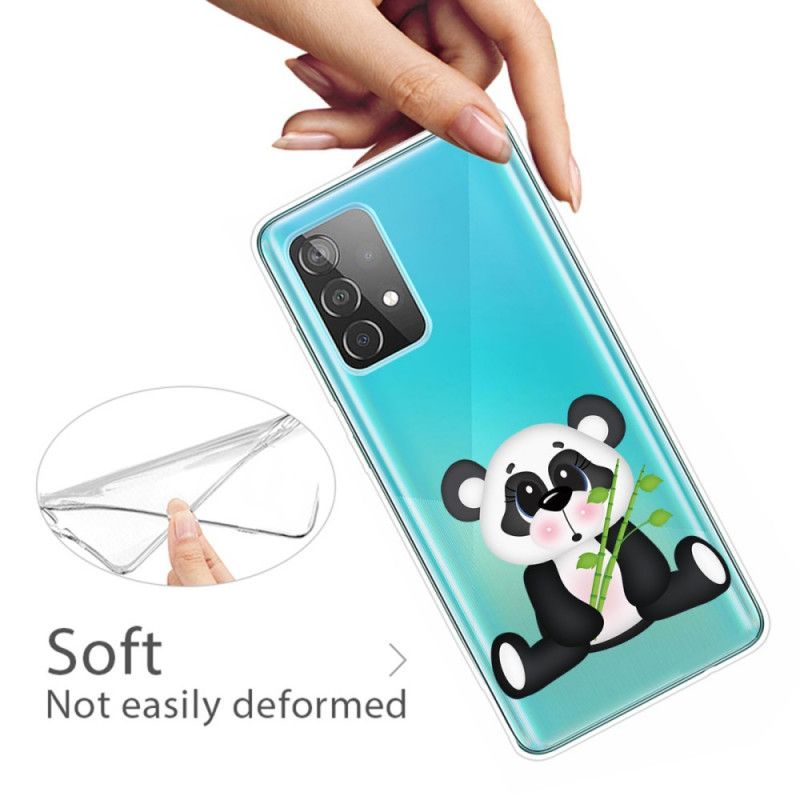 Hoesje voor Samsung Galaxy A72 4G / A72 5G Transparante Droevige Panda