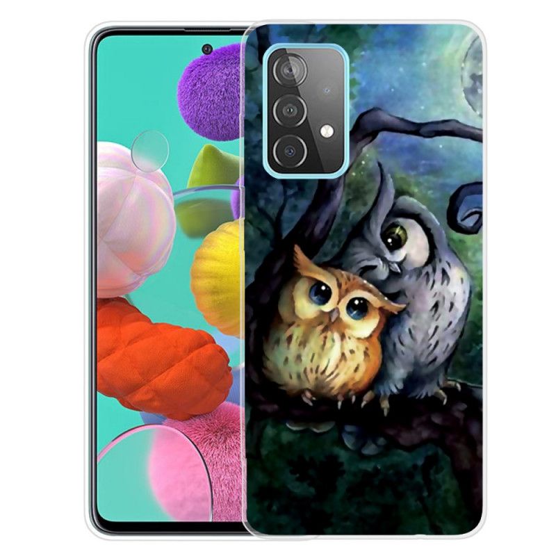 Hoesje voor Samsung Galaxy A72 4G / A72 5G Uil Schilderij