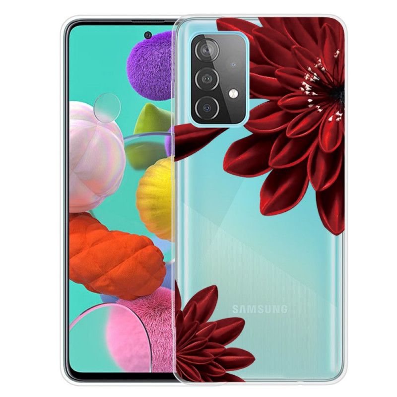 Hoesje voor Samsung Galaxy A72 4G / A72 5G Wilde Bloemen