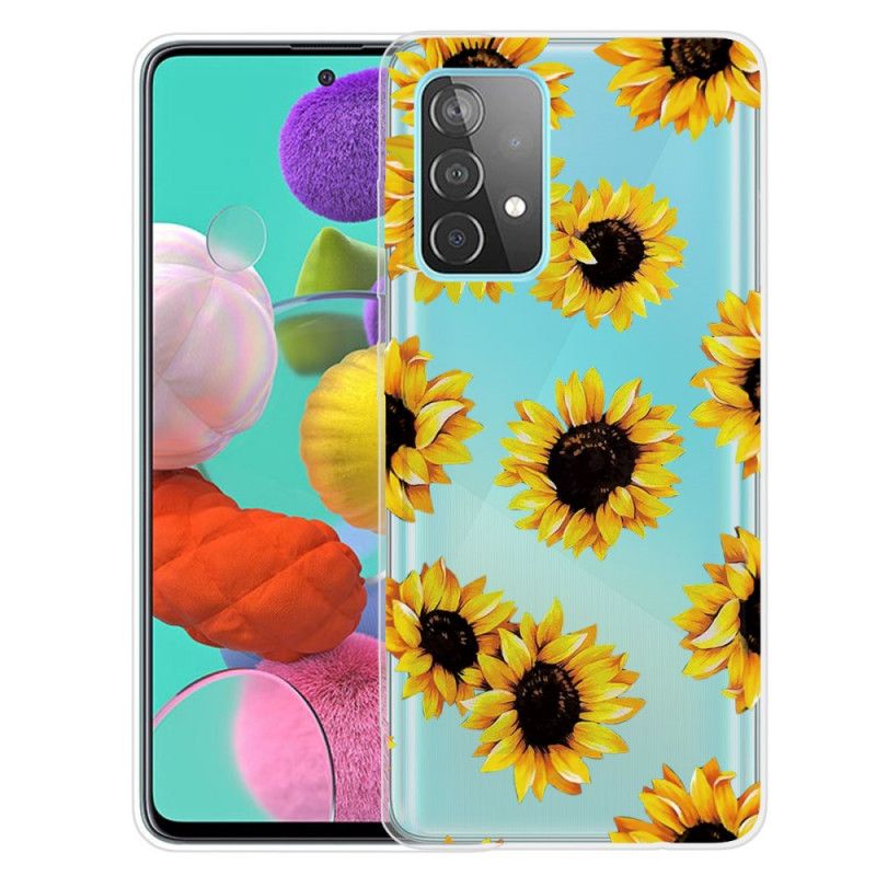 Hoesje voor Samsung Galaxy A72 4G / A72 5G Zonnebloemen