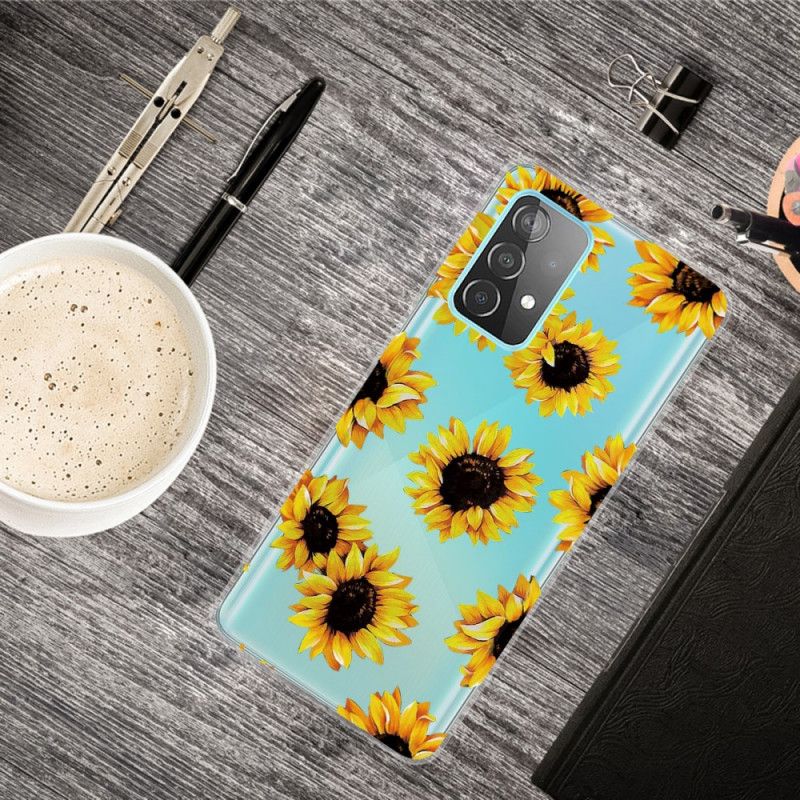 Hoesje voor Samsung Galaxy A72 4G / A72 5G Zonnebloemen