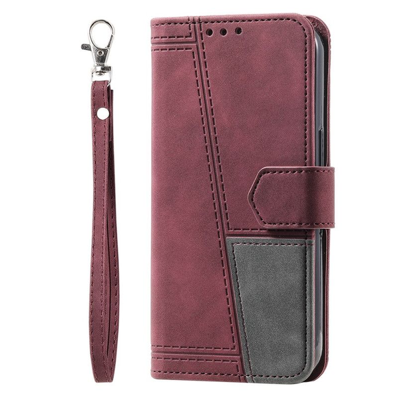 Flip Case Leren Xiaomi 14 Pro Ttudrch Lanyard Rfid-blokkering