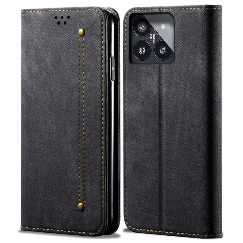 Folio-hoesje Xiaomi 14 Pro Jeansstof Bescherming Hoesje