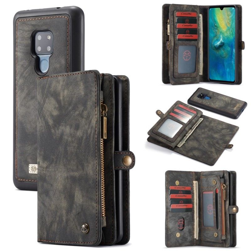 Cover Folio-hoesje Huawei Mate 20 Rood Grijs Telefoonhoesje Afneembare Behuizing