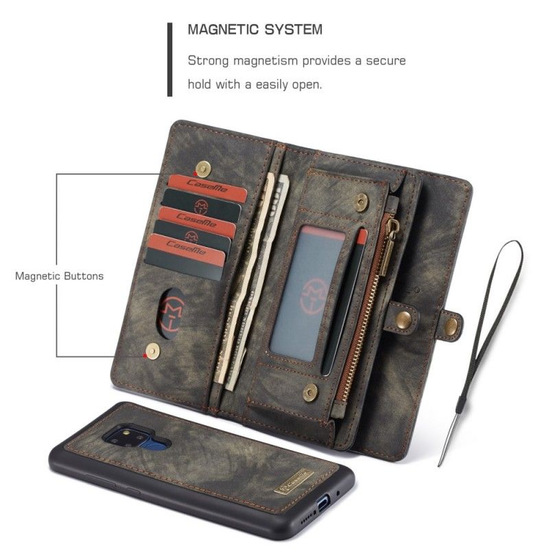 Cover Folio-hoesje Huawei Mate 20 Rood Grijs Telefoonhoesje Afneembare Behuizing