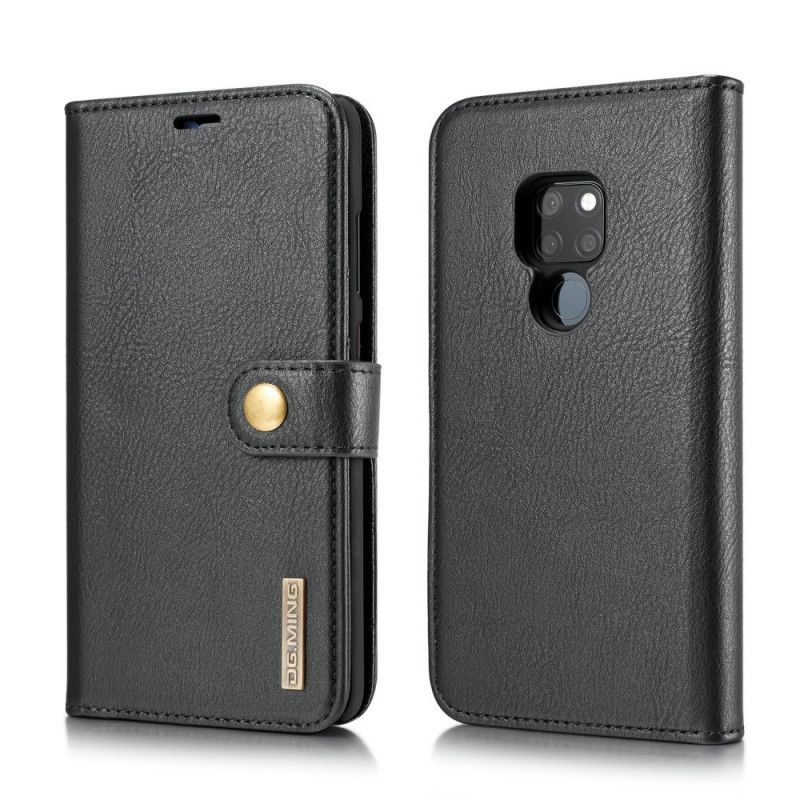 Flip Case Leren Huawei Mate 20 Grijs Zwart Dg. Afneembare Ming