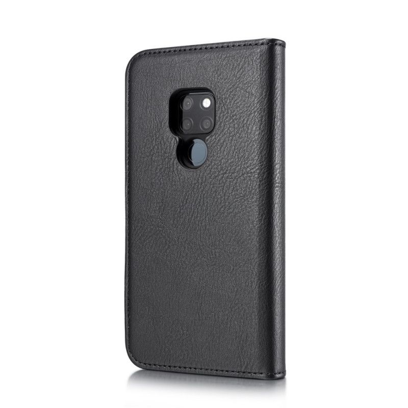 Flip Case Leren Huawei Mate 20 Grijs Zwart Dg. Afneembare Ming