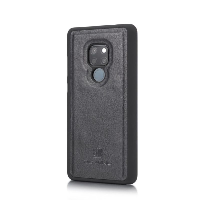 Flip Case Leren Huawei Mate 20 Grijs Zwart Dg. Afneembare Ming