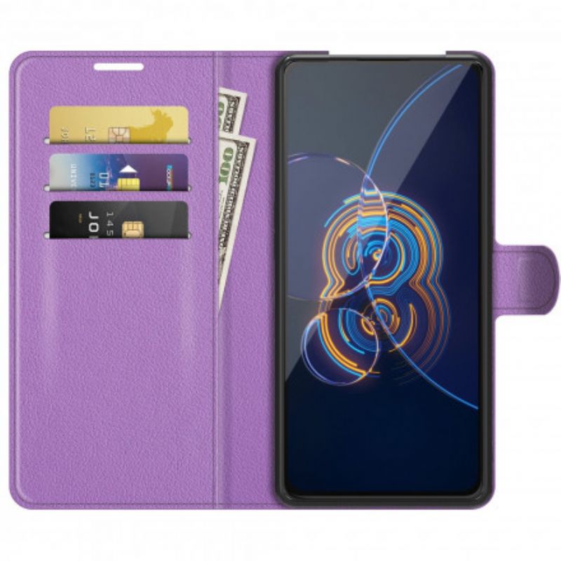 Leren Hoesje Asus Zenfone 8 Flip Klassiek Kunstleer