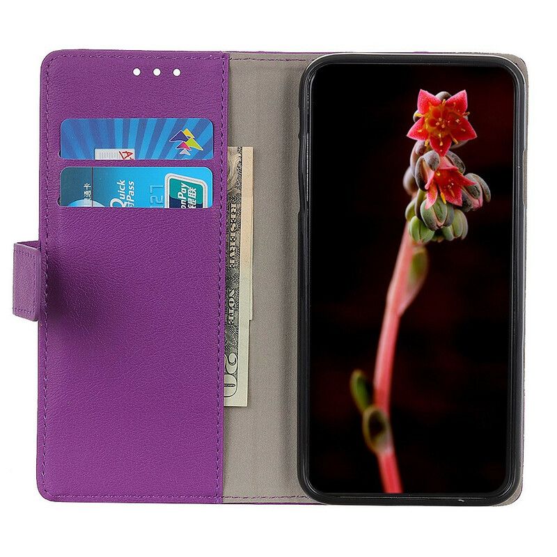 Leren Hoesje Voor Asus Zenfone 8 Flip Klassiek Kunstleer