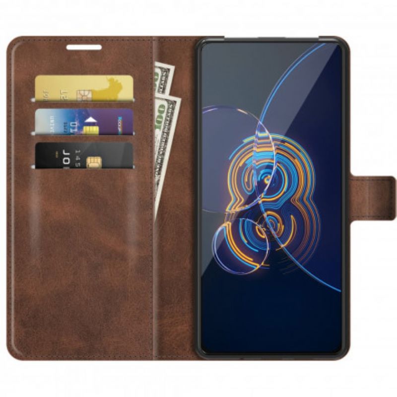 Leren Hoesje Voor Asus Zenfone 8 Flip Kunstleer Slim