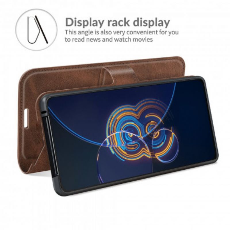 Leren Hoesje Voor Asus Zenfone 8 Flip Kunstleer Slim