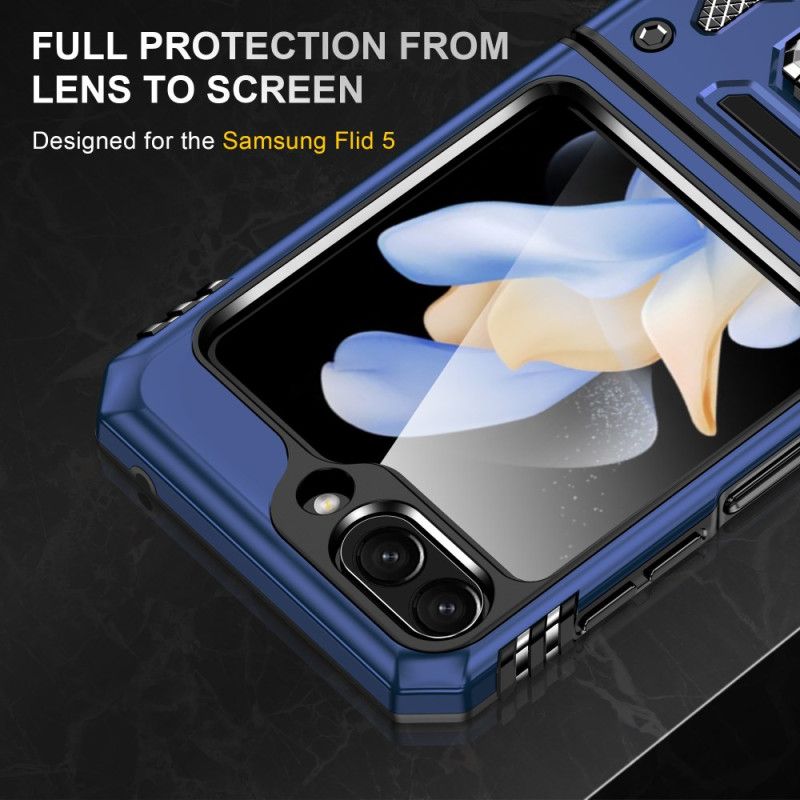 Case Hoesje Samsung Galaxy Z Flip 6 Telefoonhoesje Steunring Uit De Armor-serie