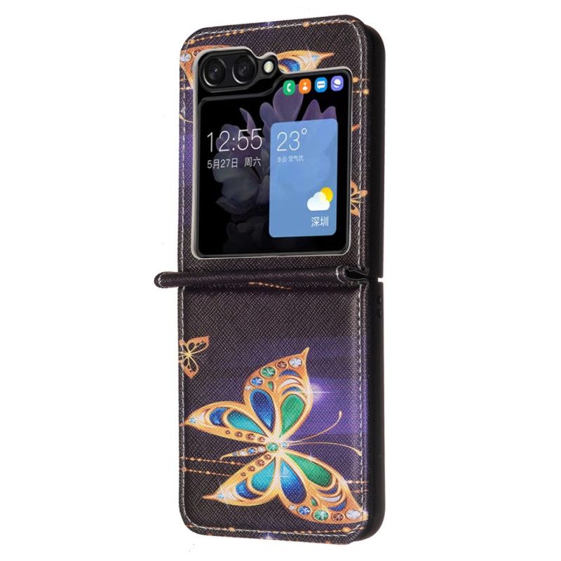 Case Hoesje Samsung Galaxy Z Flip 6 Telefoonhoesje Vlindersieraden