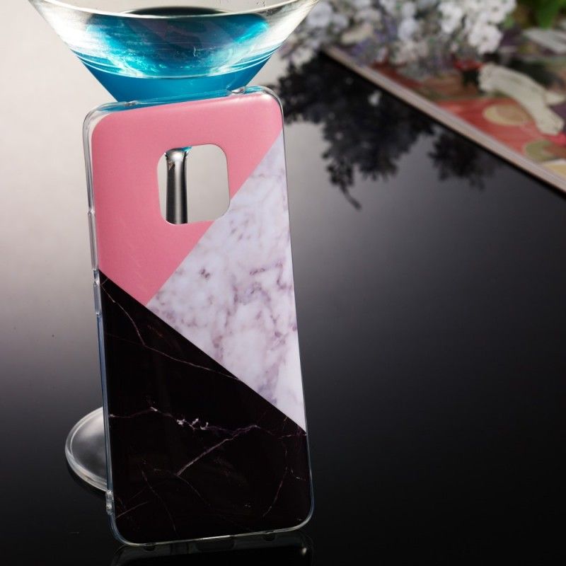 Cover Hoesje Huawei Mate 20 Pro Telefoonhoesje Geometrisch Marmer