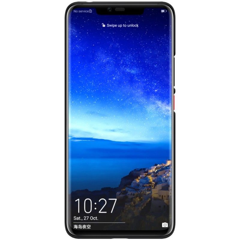 Cover Hoesje Huawei Mate 20 Pro Zwart Telefoonhoesje Stijve Frosted Nillkin