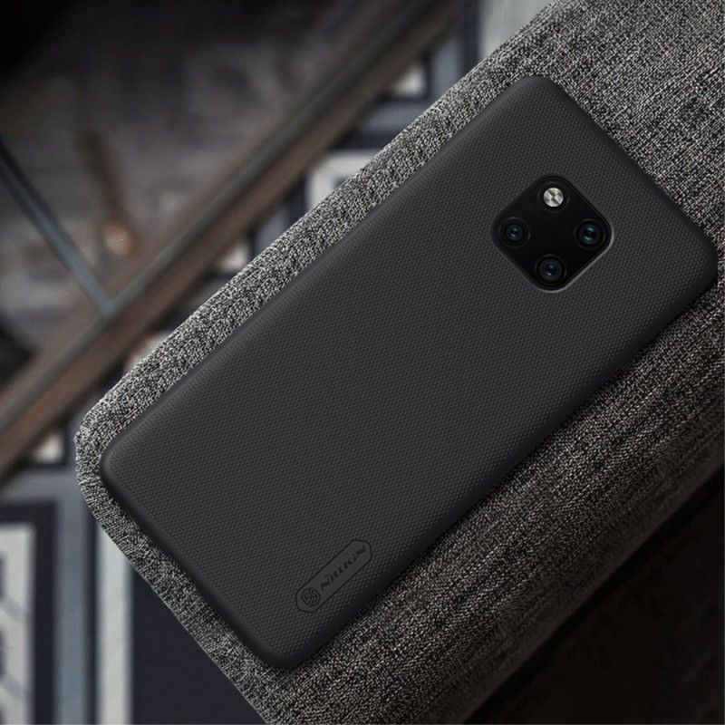 Cover Hoesje Huawei Mate 20 Pro Zwart Telefoonhoesje Stijve Frosted Nillkin