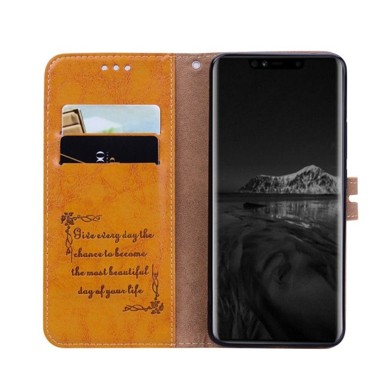 Leren Hoesje Huawei Mate 20 Pro Rood Hoed Prins Vintage Olie Wax