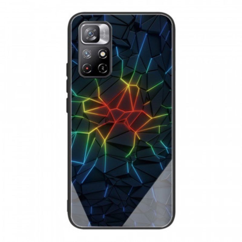 Hoesje voor Xiaomi Redmi Note 11 Pro Plus 5G Geometrie Gehard Glas