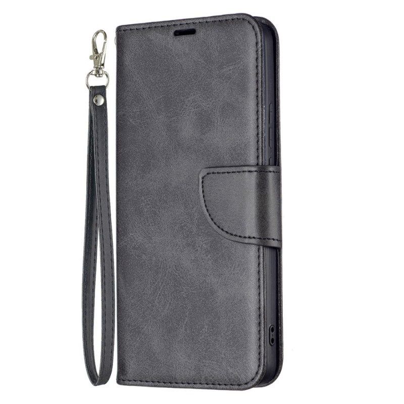 Leren Hoesje voor Xiaomi Redmi Note 11 Pro Plus 5G Gladde Schuine Sluiting