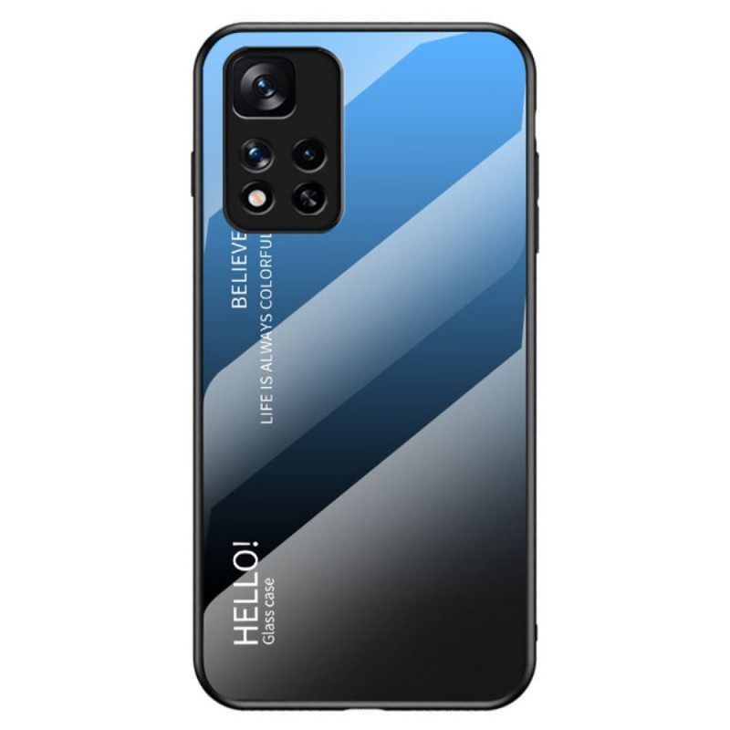 Telefoonhoesje voor Xiaomi Redmi Note 11 Pro Plus 5G Gehard Glas Hallo