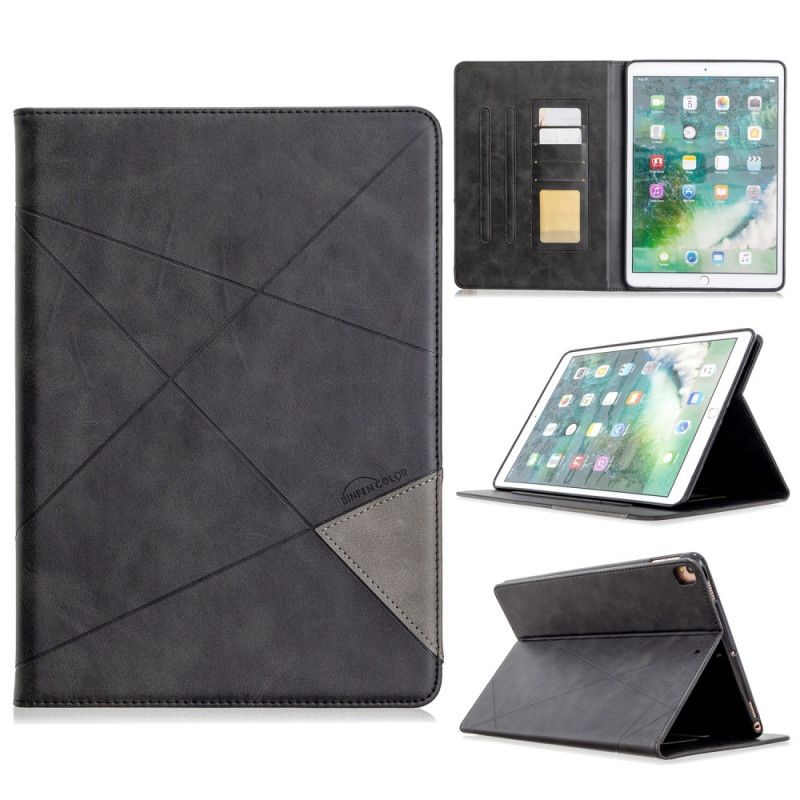 Case iPad Pro 10.5" Grijs Zwart Telefoonhoesje Geometrie