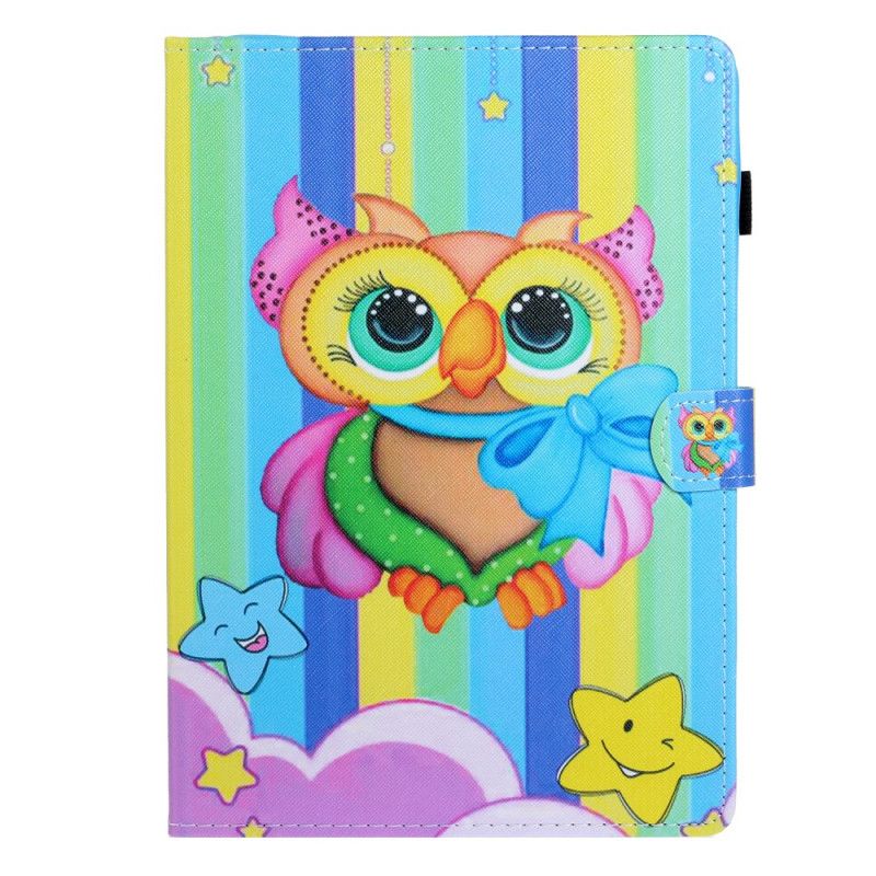 Leren Hoesje iPad Pro 10.5" Cyaan Grappige Vogel