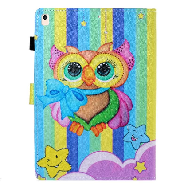 Leren Hoesje iPad Pro 10.5" Cyaan Grappige Vogel