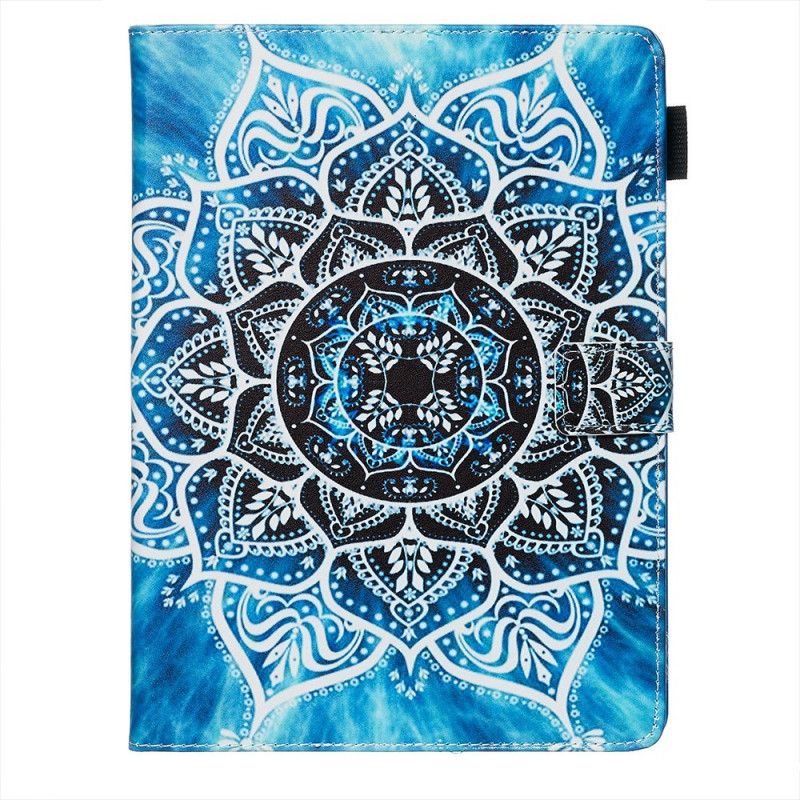 Leren Hoesje iPad Pro 10.5" Lichtblauw Zwart Telefoonhoesje Bloemen