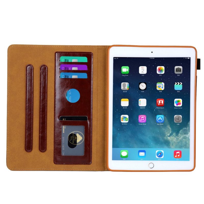 Leren Hoesje iPad Pro 10.5" Rood Zwart Telefoonhoesje Zilveren Sluiting