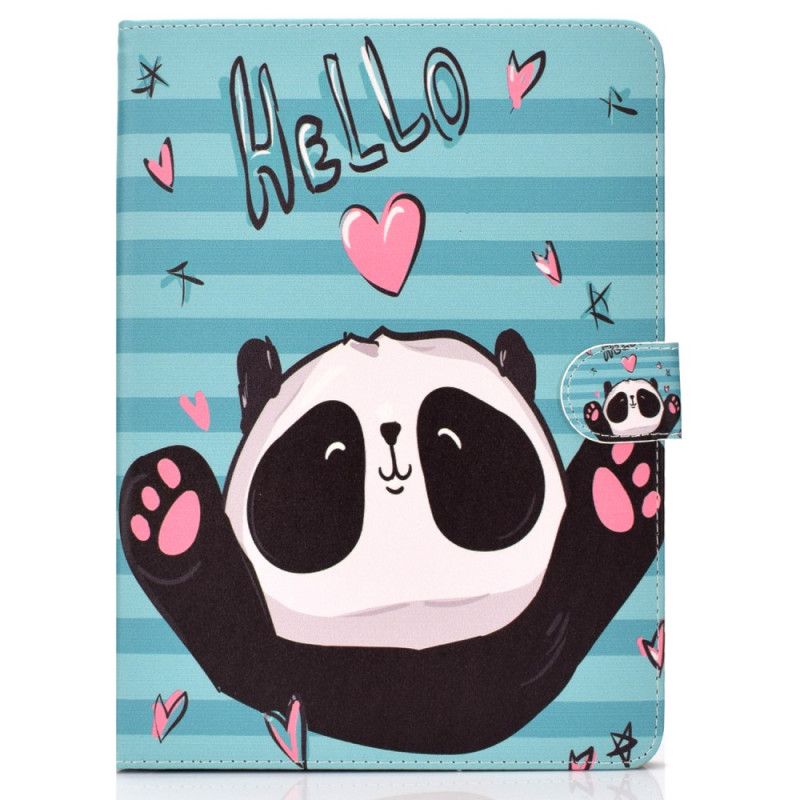 Leren Hoesje voor iPad Pro 10.5" Turkoois Panda