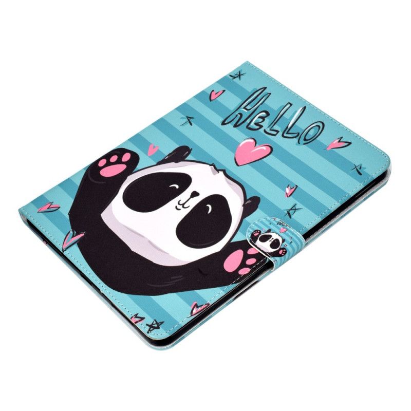 Leren Hoesje voor iPad Pro 10.5" Turkoois Panda