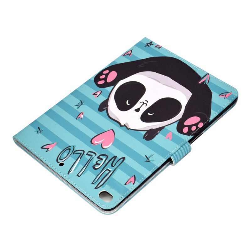 Leren Hoesje voor iPad Pro 10.5" Turkoois Panda