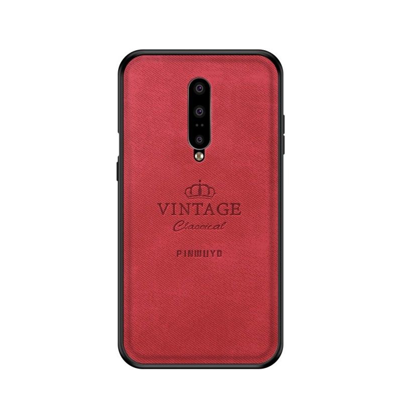 Case Hoesje OnePlus 7 Pro Grijs Zwart Telefoonhoesje Eervolle Vintage