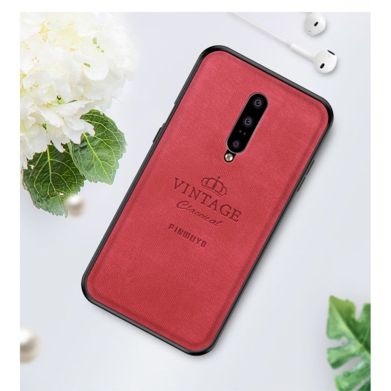 Case Hoesje OnePlus 7 Pro Grijs Zwart Telefoonhoesje Eervolle Vintage