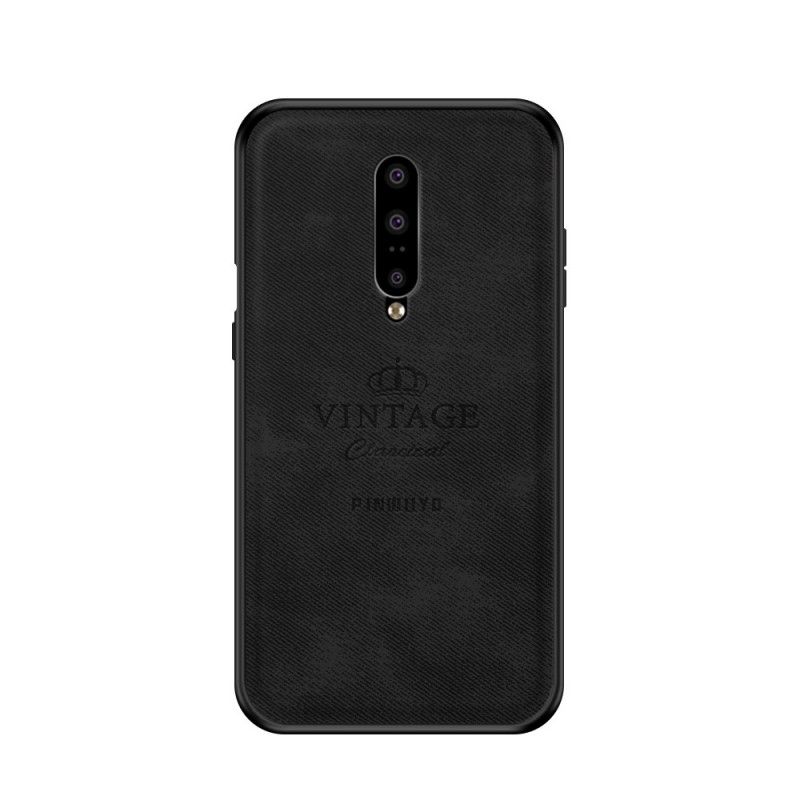 Case Hoesje OnePlus 7 Pro Grijs Zwart Telefoonhoesje Eervolle Vintage