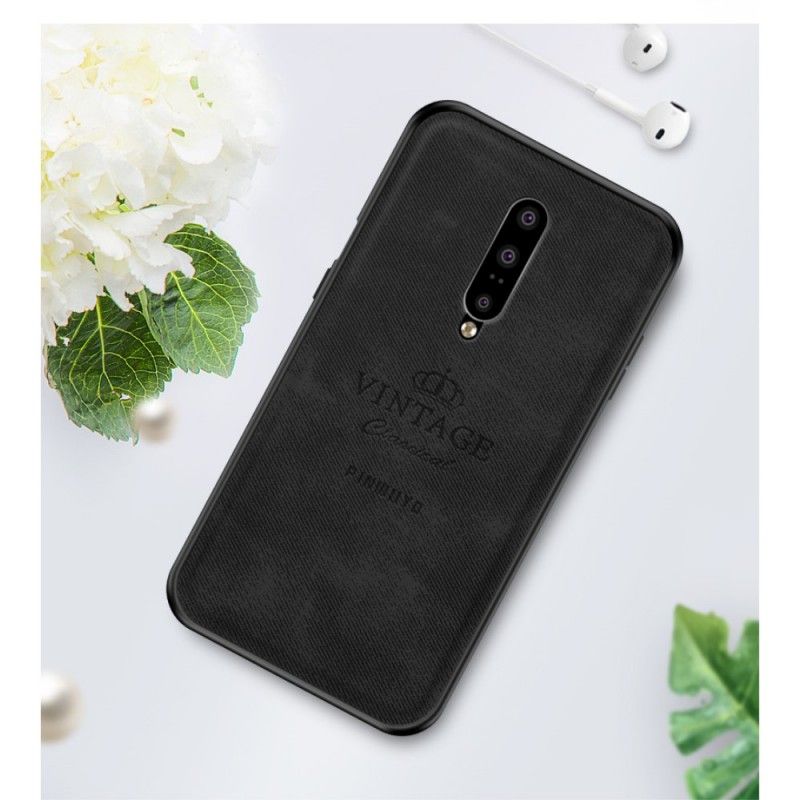 Case Hoesje OnePlus 7 Pro Grijs Zwart Telefoonhoesje Eervolle Vintage