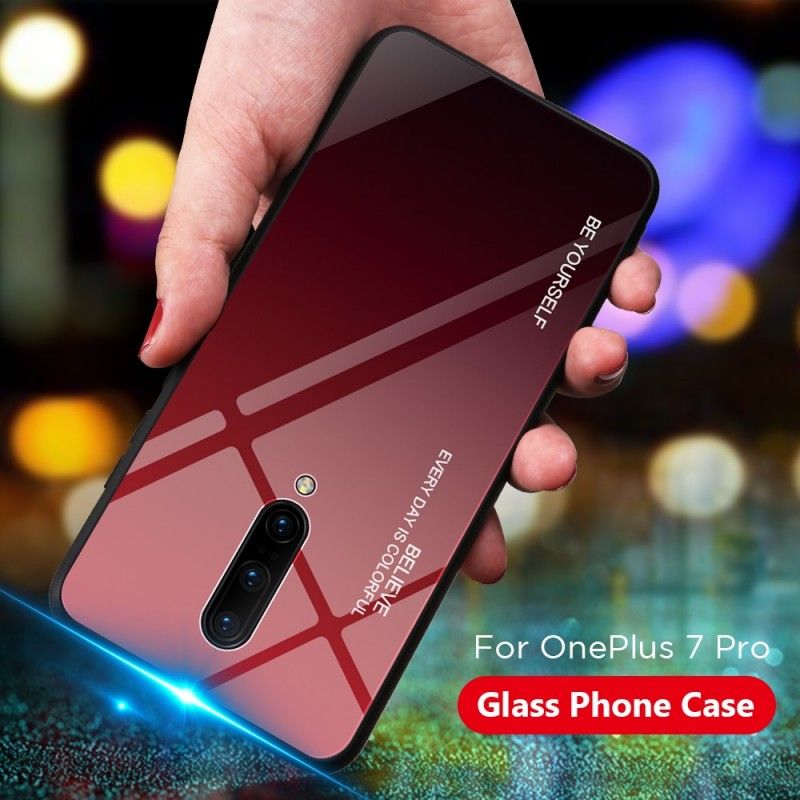 Case Hoesje OnePlus 7 Pro Groen Rood Telefoonhoesje Gegalvaniseerde Kleur