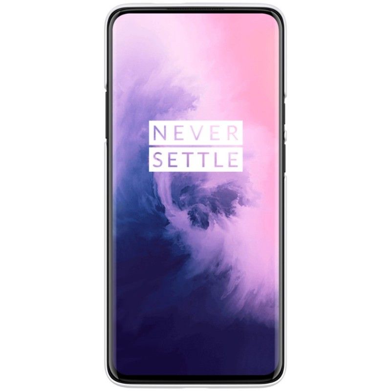 Cover Hoesje OnePlus 7 Pro Zwart Telefoonhoesje Stijve Frosted Nillkin