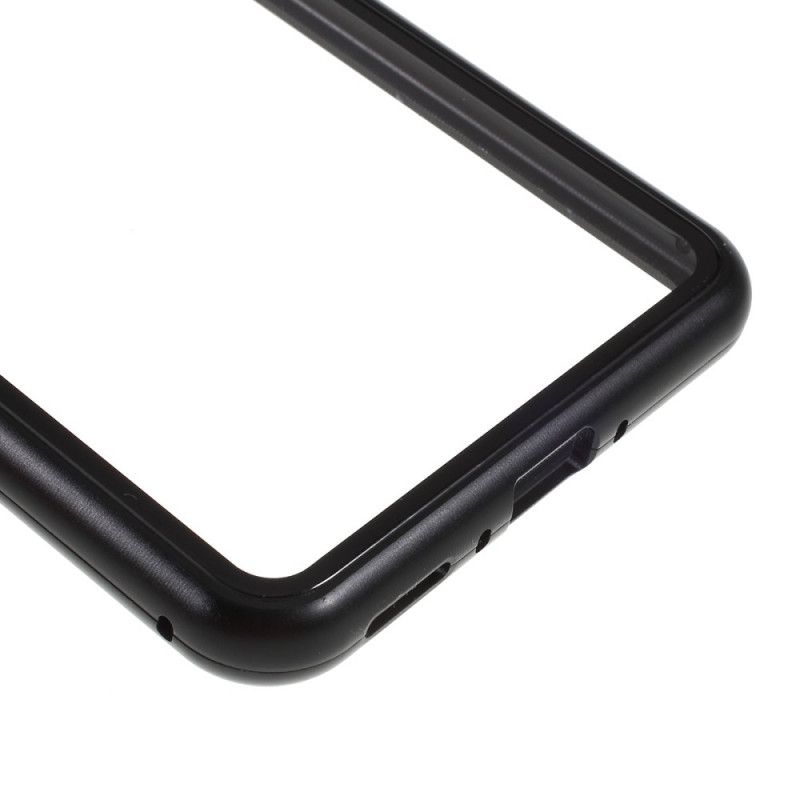 Folio-hoesje OnePlus 7 Pro Rood Zwart Transparant Afneembaar