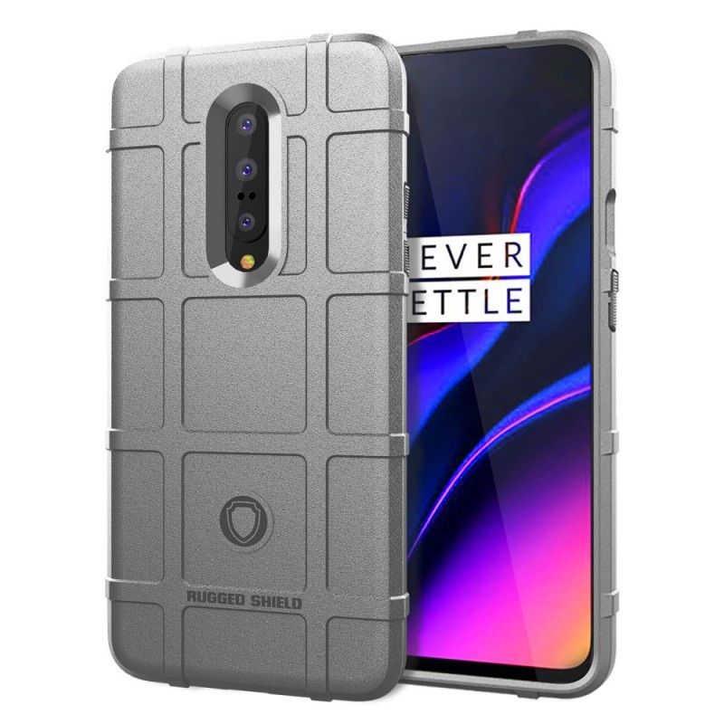 Hoesje OnePlus 7 Pro Grijs Zwart Robuust Schild