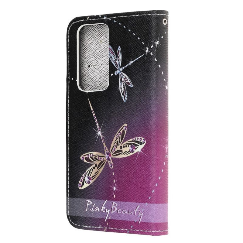 Bescherming Hoesje Honor 10X Lite Telefoonhoesje Libellen Met String