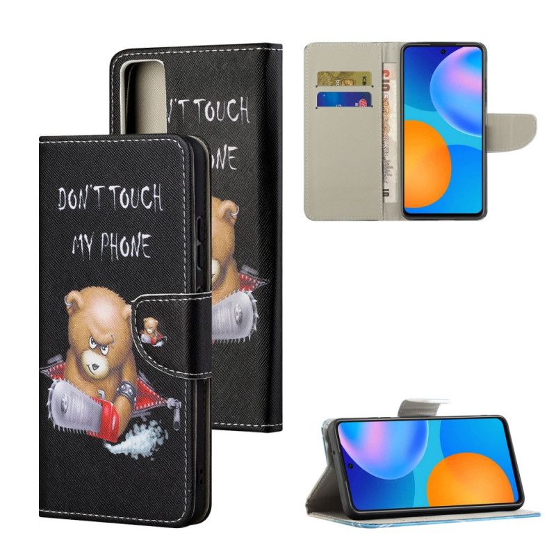 Leren Hoesje voor Honor 10X Lite Gevaarlijke Beer