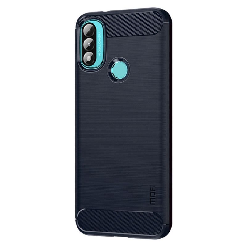 Cover Hoesje Moto E20 / E30 / E40 Telefoonhoesje Geborsteld Koolstofvezel Mofi