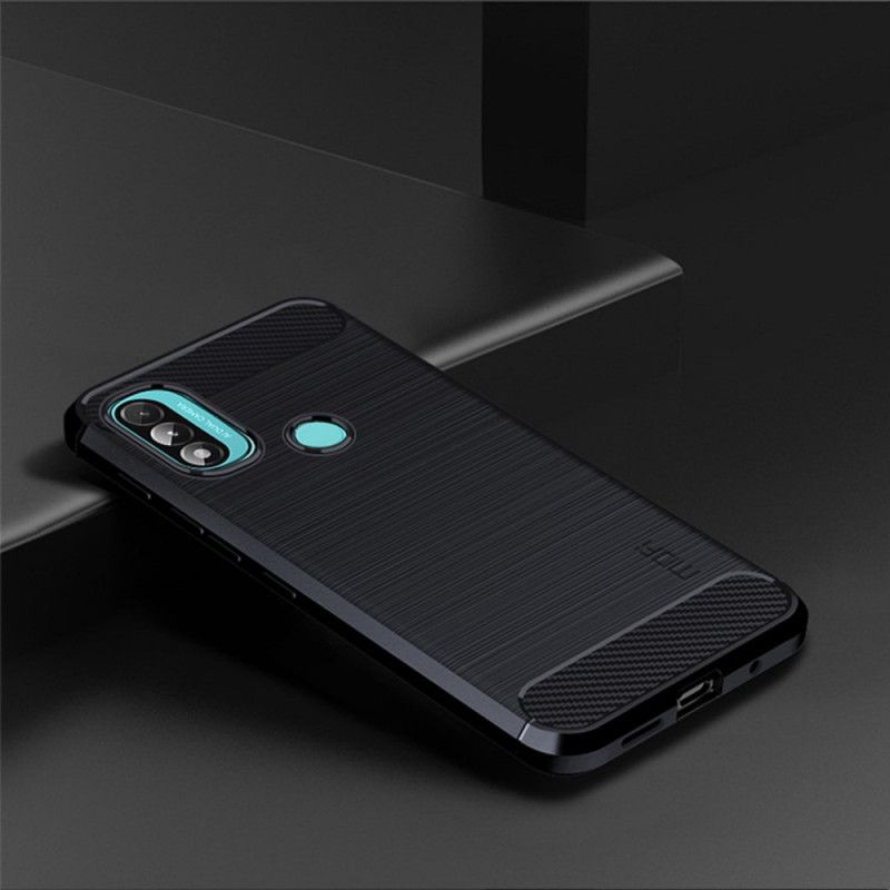 Cover Hoesje Moto E20 / E30 / E40 Telefoonhoesje Geborsteld Koolstofvezel Mofi