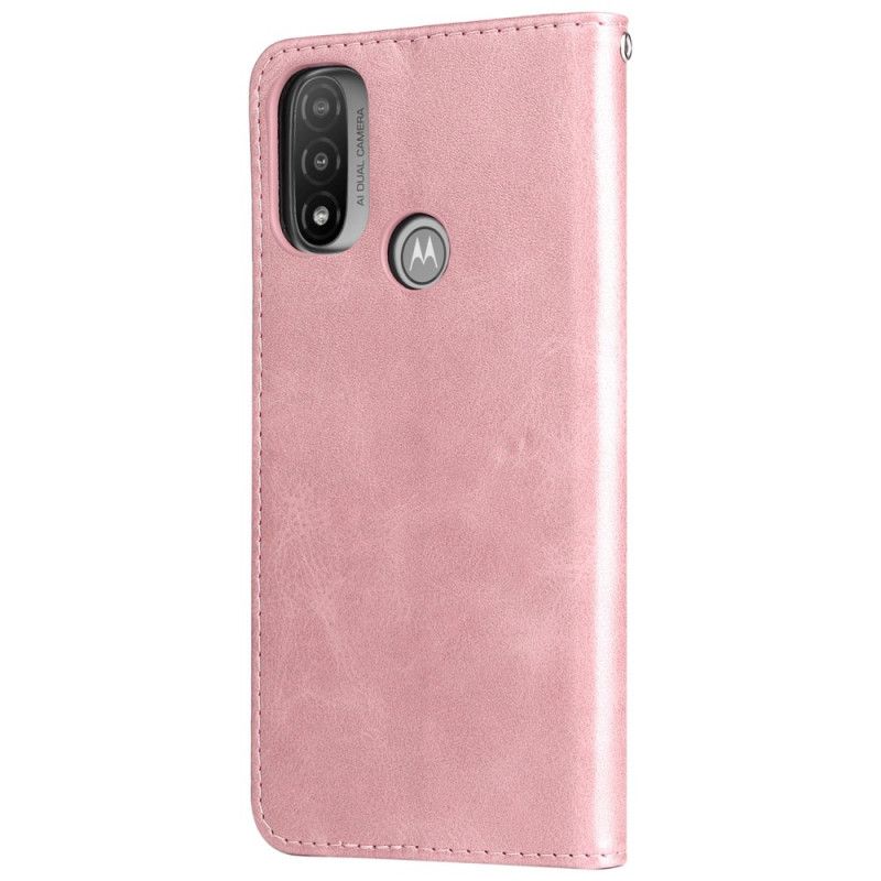 Flip Case Leren Moto E20 / E30 / E40 Vintage Portemonnee