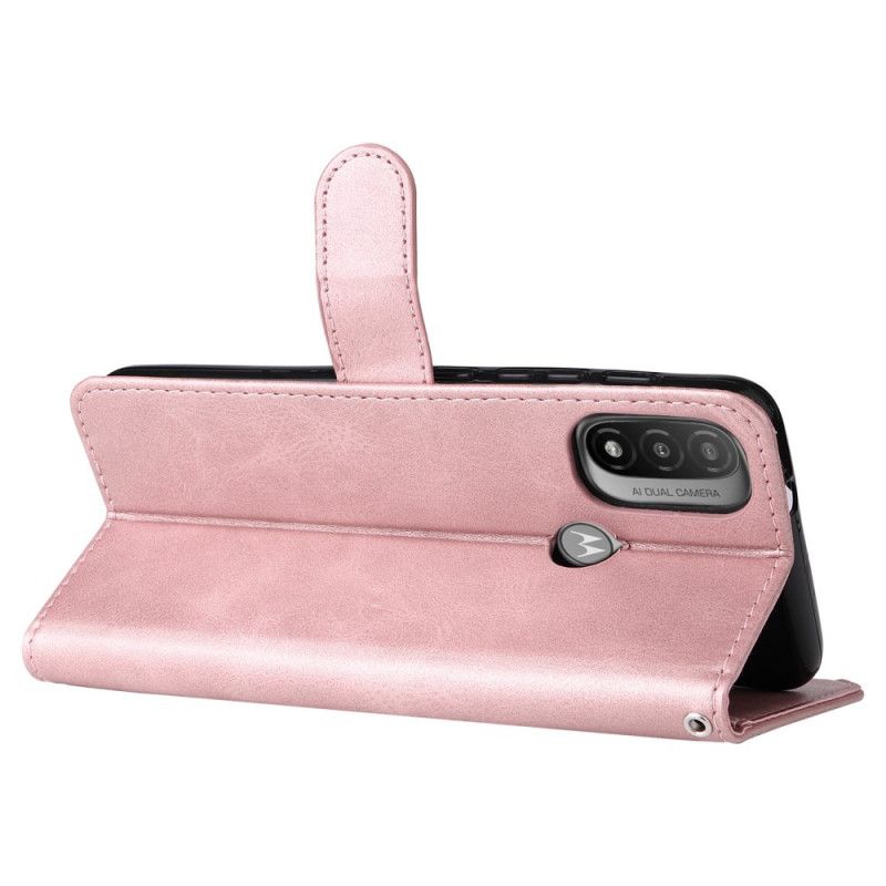 Flip Case Leren Moto E20 / E30 / E40 Vintage Portemonnee