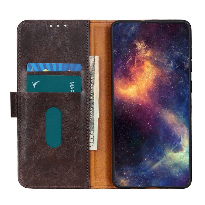 Folio-hoesje Moto E20 / E30 / E40 Khazneh Elegantie Leerstijl