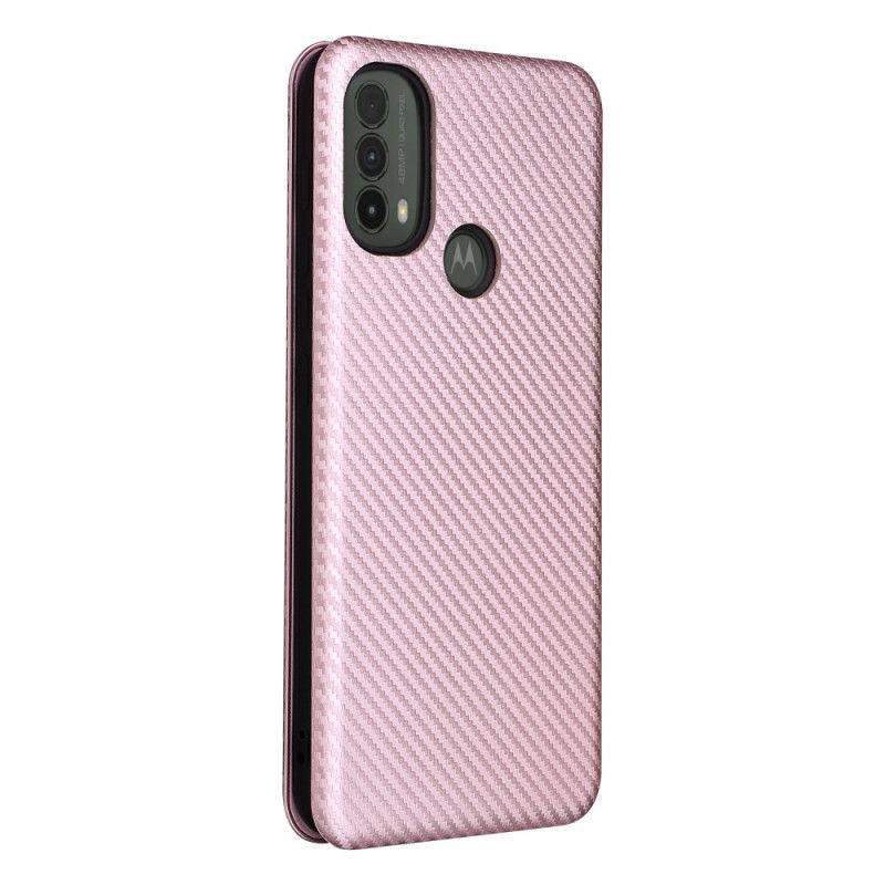 Folio-hoesje Moto E20 / E30 / E40 Koolstofvezel Bescherming Hoesje